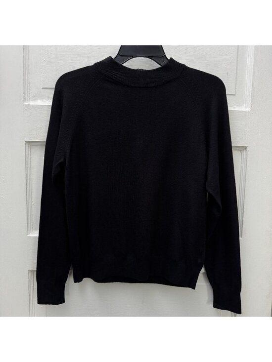 Hampshire Studio Sweaters - Hampshire Studio Black Mock Neck Half Zip Sweater Women’s Small Lightweight